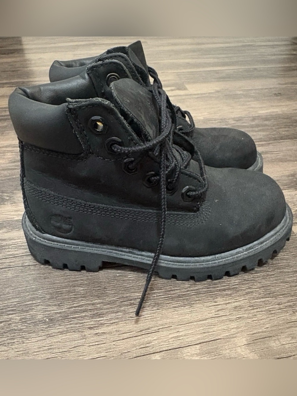 Timberland Kids Black Lace-Up Work Boots